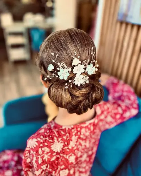 Recogido con flores