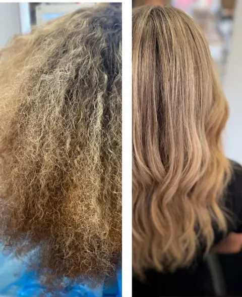 Antes y después de un tratamiento